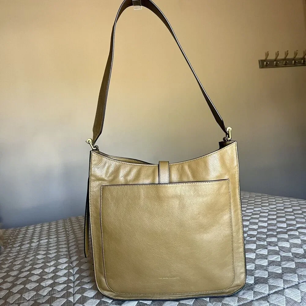 Rebecca Minkoff Megan Seaweed Color Leather Crossbody Shoulder Feedbag Style Bag